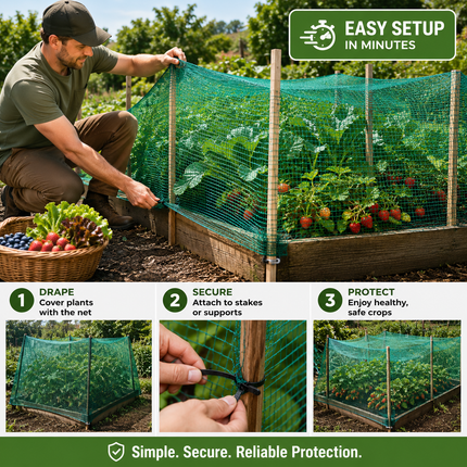 AgriNet Pro | Garden Netting for Birds & Deer with UV Resistance | Lightweight Mesh for Crop Protection 3