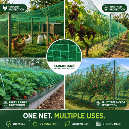 AgriNet Pro | Garden Netting for Birds & Deer with UV Resistance | Lightweight Mesh for Crop Protection 7