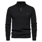 Mens Quarter Zip Sweater, Ribbed Knit Sweater for Men – image 6