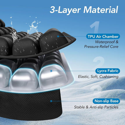 AirComfort | Inflatable Travel Seat Cushion with Ergonomic Design for Pressure Relief 2