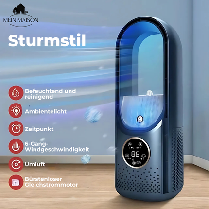 AirCooler | Blade-less USB Fan with Timer & Humidification | Quiet Design for Comfortable Cooling 3