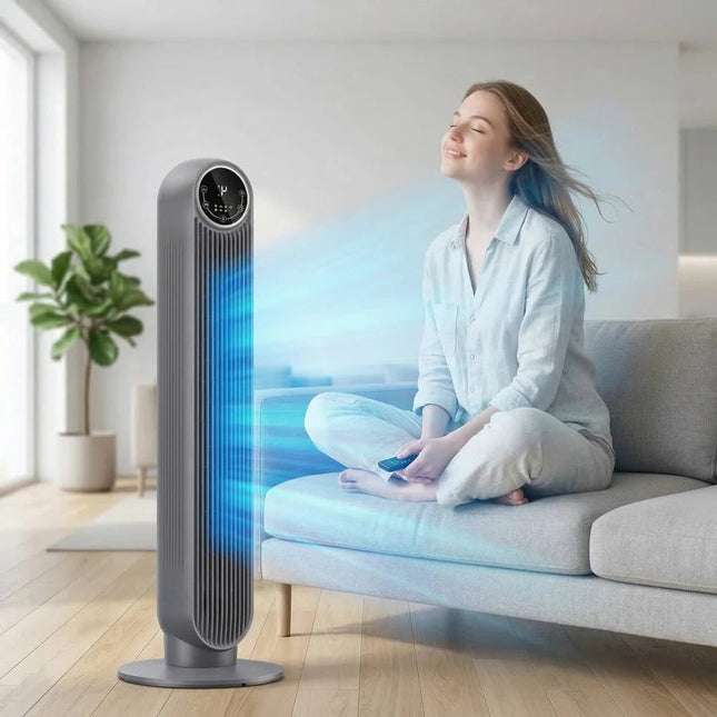AirFlowMax | Bladeless Tower Fan with 8 Speed Options & 4 Modes | Whisper-Quiet Operation for Peaceful Living 0