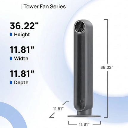 AirFlowMax | Bladeless Tower Fan with 8 Speed Options & 4 Modes | Whisper-Quiet Operation for Peaceful Living 5