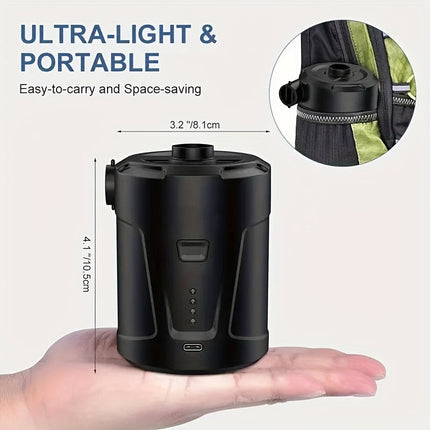 AirTrek Mini | Electric Air Pump with USB Rechargeable Battery | Compact & Cordless for Quick Inflation 7