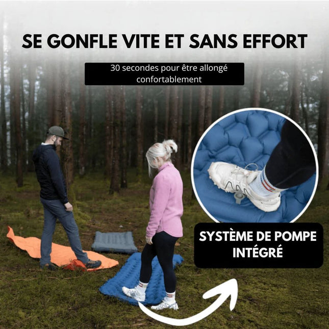 Airtrek Mat | Inflatable Camping Mattress with Foot Pump & Built-In Pillow | Compact Design for Ultimate Comfort 1