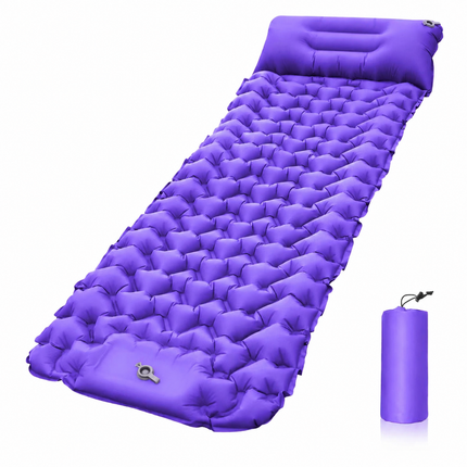 Airtrek Mat | Inflatable Camping Mattress with Foot Pump & Built-In Pillow | Compact Design for Ultimate Comfort