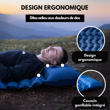 Airtrek Mat | Inflatable Camping Mattress with Foot Pump & Built-In Pillow | Compact Design for Ultimate Comfort 2