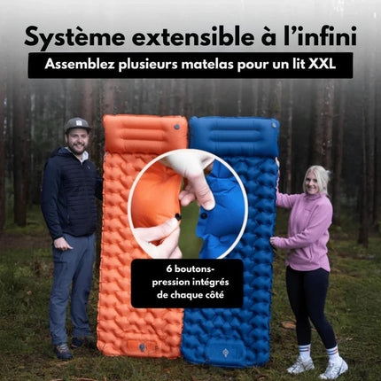 Airtrek Mat | Inflatable Camping Mattress with Foot Pump & Built-In Pillow | Compact Design for Ultimate Comfort 4
