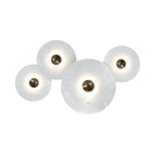 4 lamps ∅ 7.9+7.9+9.8+13.8″ / Bronze & White / Triac Warm Dimming