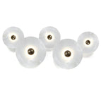 5 lamps ∅ 9.8+9.8+9.8+13.8+13.8″ / Bronze & White / Triac Warm Dimming