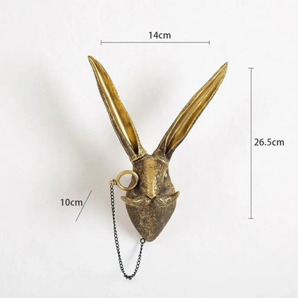 Animal Head Wall Decor, Antique Bronze Resin Wall Hanging – image 12