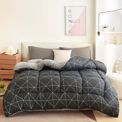 All-Season Duvet Insert | Soft Down Alternative with Geometric Design | Cozy Comfort for Year-Round Sleep 9