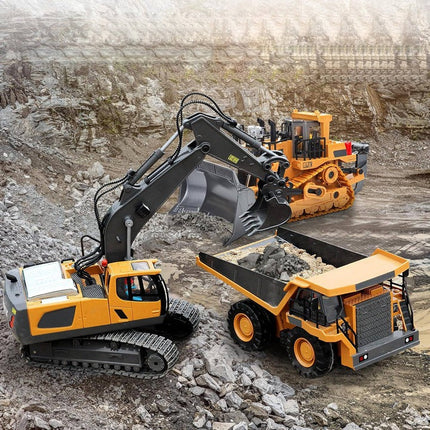 All-Terrain Excavator | Remote-Controlled Construction Toy with Metal Attachments | Realistic Digging Experience 5