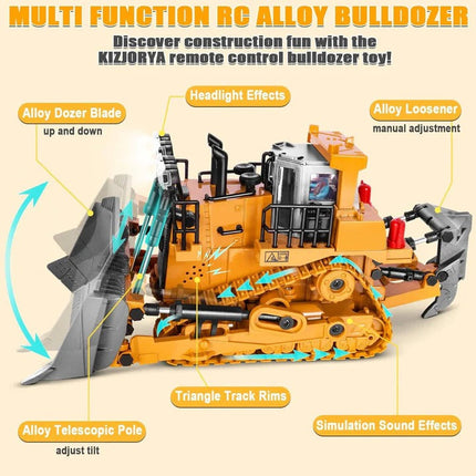 All-Terrain Excavator | Remote-Controlled Construction Toy with Metal Attachments | Realistic Digging Experience 8
