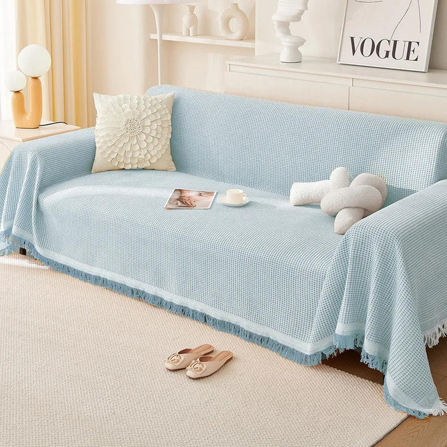 All Season Sofa Cover | Cotton Yarn Slipcover with Full Coverage Design | Versatile Protection for Indoor & Outdoor Use 0