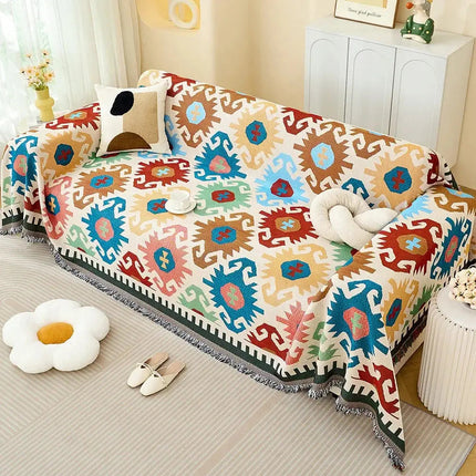 All Season Sofa Cover | Cotton Yarn Slipcover with Full Coverage Design | Versatile Protection for Indoor & Outdoor Use 17