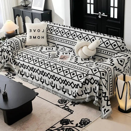 All Season Sofa Cover | Cotton Yarn Slipcover with Full Coverage Design | Versatile Protection for Indoor & Outdoor Use 9