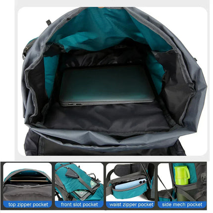 Alpivento | 70L Trekking Backpack with Rain Cover & Ergonomic Design | Perfect for Multi-Day Hikes 2