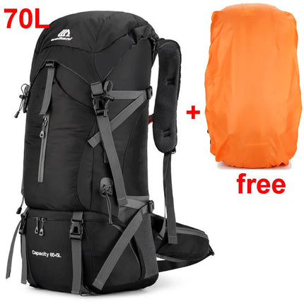 Alpivento | 70L Trekking Backpack with Rain Cover & Ergonomic Design | Perfect for Multi-Day Hikes 8