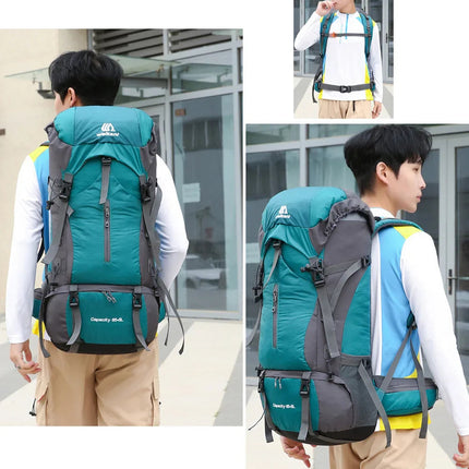 Alpivento | 70L Trekking Backpack with Waterproof Rain Cover | Spacious Outdoor Backpack for Hiking and Travel 2