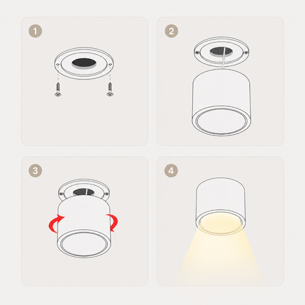 LED Downlight Adjustable, Ceiling Spotlight with Tilting Head – image 4