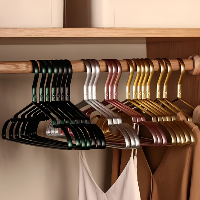 Aluminum Clothes Hangers | Heavy-Duty Space-Saving Set for Organized Closets 1