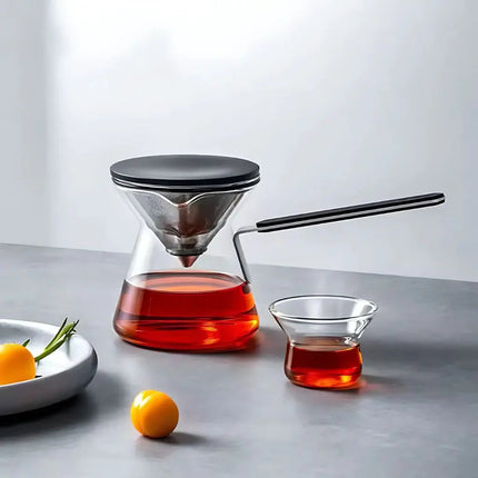 Borosilicate Glass Teapot Stovetop and Microwave Safe, Glass Teapot with Infuser
