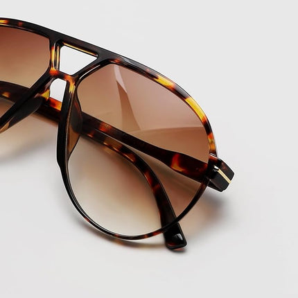 Amara | Retro Oversized Aviator Sunglasses with UV400 Protection | Unisex Design for Timeless Style 1