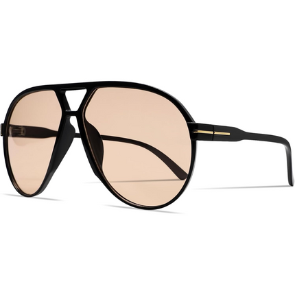 Amara | Retro Oversized Aviator Sunglasses with UV400 Protection | Unisex Design for Timeless Style 12