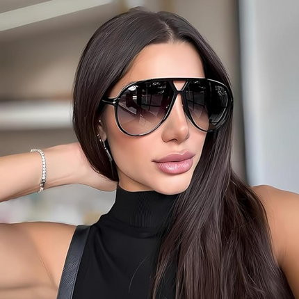 Amara | Retro Oversized Aviator Sunglasses with UV400 Protection | Unisex Design for Timeless Style 5