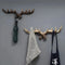Wall Mounted Coat Rack with Antler Design, Rustic Hat Rack, Decorative Wall Hooks for Coats, Coat Hooks for Entryway