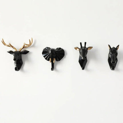 Animal Head Wall Hook | Unique Resin Coat Hooks for Home Decor & Key Storage 0