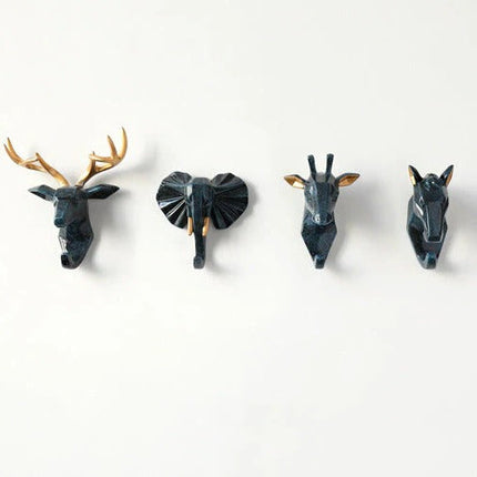 Animal Head Wall Hook | Unique Resin Coat Hooks for Home Decor & Key Storage 5