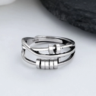 925 Sterling Silver Ring, Fidget Ring for Anxiety and Stress, Adjustable Anxiety Ring with Double Band Spinner
