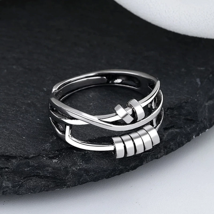 925 Sterling Silver Ring, Fidget Ring for Anxiety and Stress