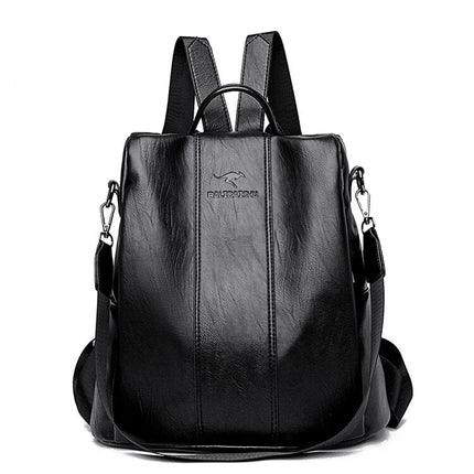 PU Leather Backpack for Women, Anti Theft Backpack Purse, Vintage Shoulder Bag with Hidden Zipper Pockets