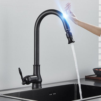 Kitchen Faucet with Pull Out Sprayer, Antique Bronze Kitchen Sink Faucet with Touch Sensor – image 20