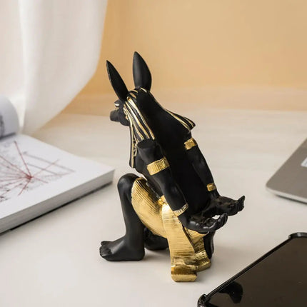 Wine Bottle Holder, Anubis Egyptian Statue