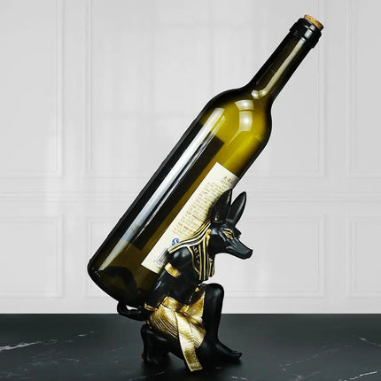 Wine Bottle Holder, Egyptian Sculpture for Bar Decor – image 7