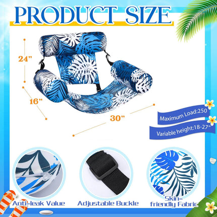 AquaLeaf | Tropical Inflatable Lounger with Adjustable Backrest | Stylish Pool Chair for Ultimate Relaxation 3