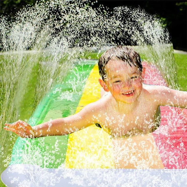 AquaRush | Inflatable Water Slide with Integrated Sprinkler Function | Perfect for Outdoor Summer Fun 0