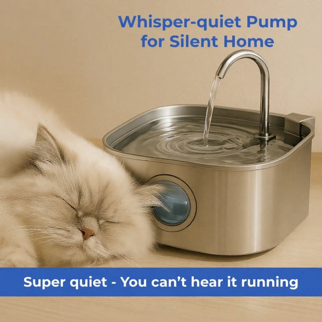 AquaSoft | Whisper Quiet Pet Drinking Fountain with LED & 5-Stage Filtration | 3.2L Capacity for Optimal Hydration 0