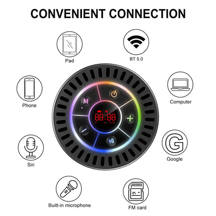 AquaSound | Waterproof Bluetooth Shower Speaker with 12H Battery Life | High-Fidelity Audio for Ultimate Bathroom Experience 2