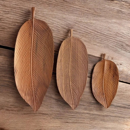 Wooden Serving Tray with Handle, Fruit Platter for Snacks