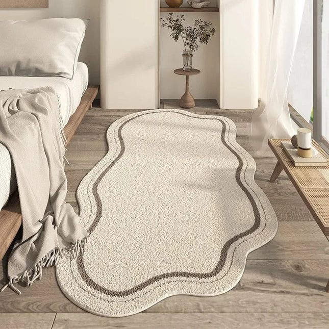 Arden Collection | Area Rug with Soft Non-Slip Backing | Modern Curved Design for Living Room Comfort 0