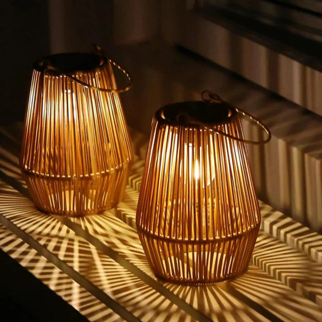 ArtisanGlow | Solar Garden Lantern with Handmade Waterproof Design | Unique Outdoor Lighting for Charming Ambiance 1