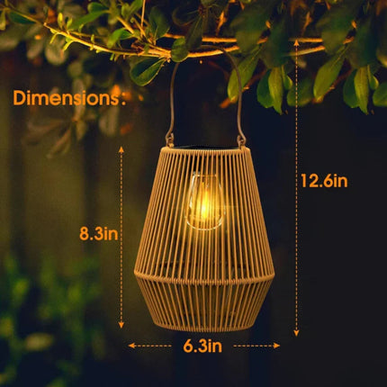 ArtisanGlow | Solar Garden Lantern with Handmade Waterproof Design | Unique Outdoor Lighting for Charming Ambiance 3
