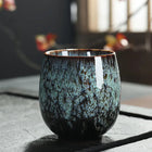 Ceramic Tea Cup, Handmade Ceramic Cup with Glazed Pattern