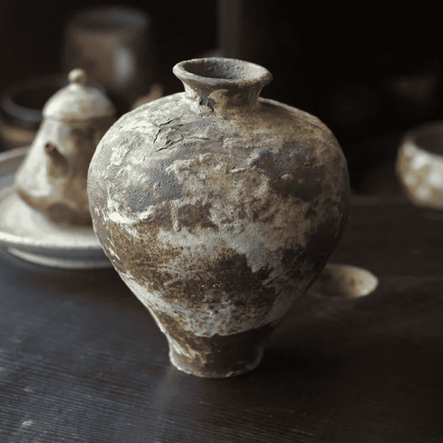 Artisan Ceramic Vessel | Patina-Washed Decorative Vase for Minimalist Styling 1
