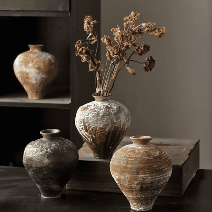 Artisan Ceramic Vessel | Patina-Washed Decorative Vase for Minimalist Styling 5